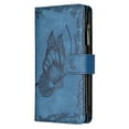 thumbnail image 6 of Mantto Cases for Apple iPhone 11 - 6.1 inch Butterfly Embossed Patterned Zipper Pocket Wallet Case for Women Card Holder Flip Cover Kickstand PU Leather Magnetic Folio with Strap, Darkblue, 6 of 8