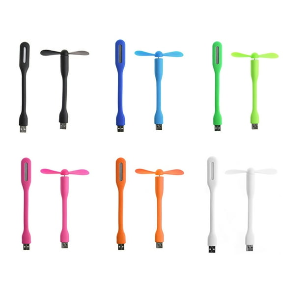 COOLHOOD USB Fan Flexible Portable Fan USB 5V Fan with USB LED Light Lamps For Power Notebook Computer Gadget