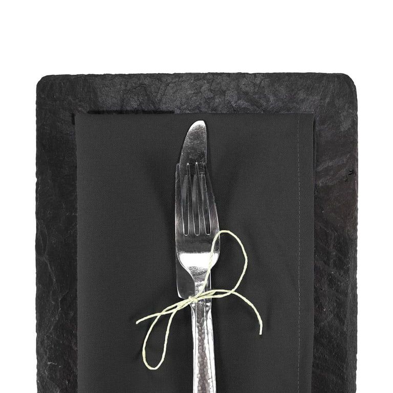 Black Linen Napkins, Cloth Napkins Bulk, Black Table Decor