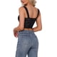 thumbnail image 3 of INSPIRAR CHIC Top de Mujer Floral de Encaje Sin Mangas Y2K Top Corto para Salir Fiesta L Negro, 3 of 6
