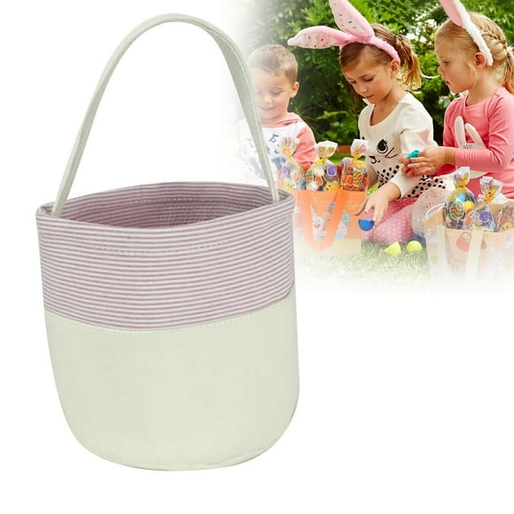Huhuzaio Laundry Basket Basket Empty Bunny Cute Basket with Handles Eggs Basket Perfect for Candy Egg Small Basket with Decorative Pattern Storage for Clothes Plush Toys Bedroom Bathroom Organize