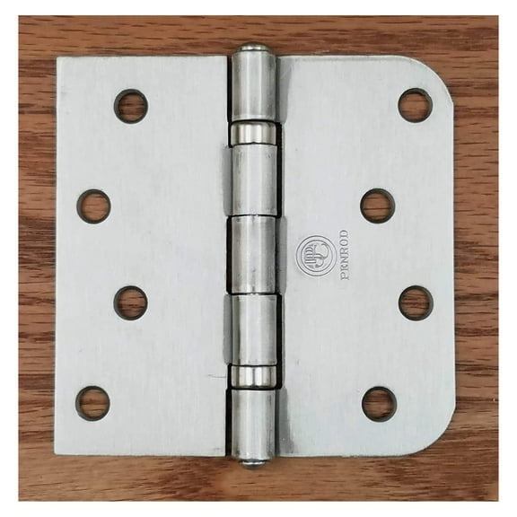 Penrod Door Hinges, Bearing Security Hinges, 4 inch with 5/8 inch Square, Non-Removable Riveted Pin, 3 Pack