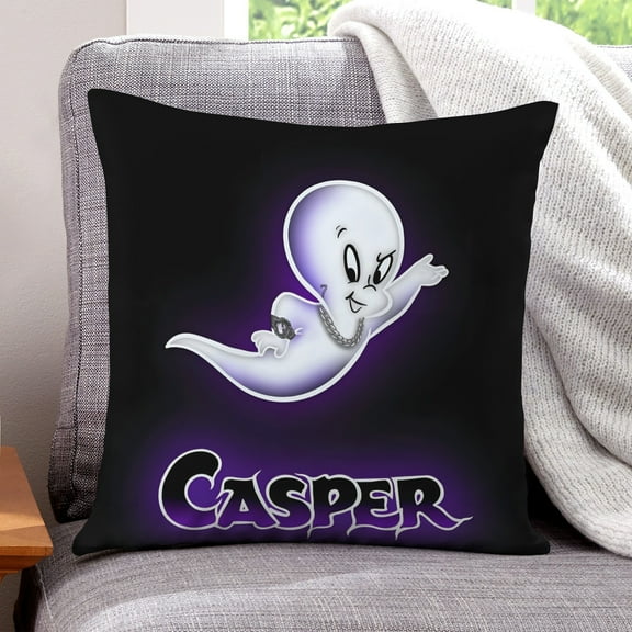 The Spooktacular New Adventures of Casper-themed plush velvet Pillow Cover Case Gifts Pillowcase Home Decorative Throw Cushion Birthday Present Fans Lover