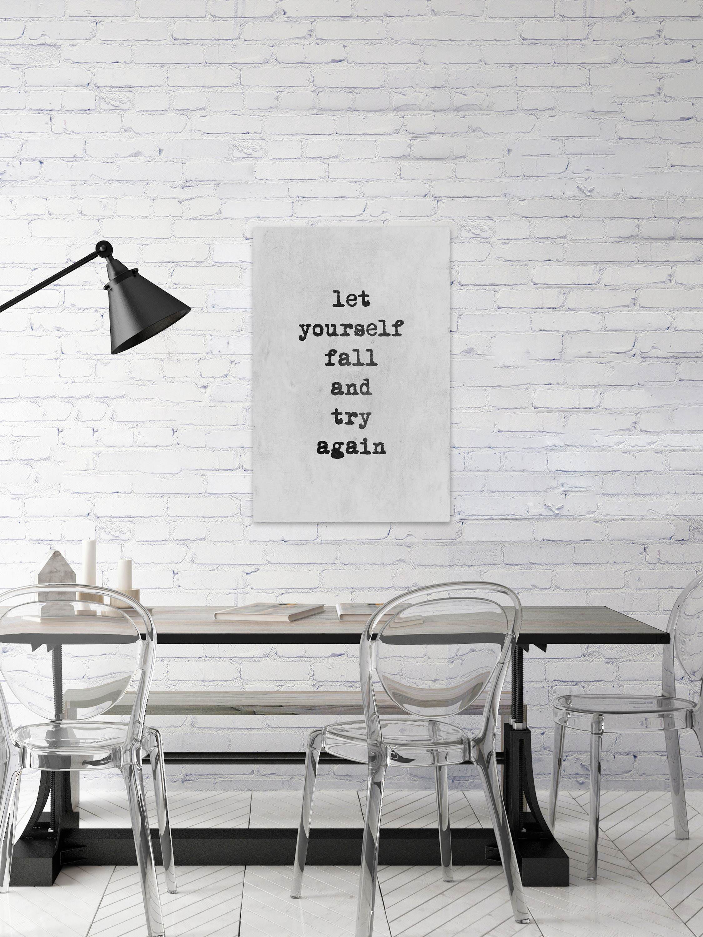 Try Again Painting Print on Wrapped Canvas
