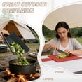 thumbnail image 7 of Uxcell 4 Pcs Foldable Cutting Board, 15" x 8.5" Plastic Folding Cutting Board Chopping Mat Non-Slip for Cooking Camping, Sky Blue, 7 of 7