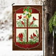 thumbnail image 2 of FLAGWIX American Christmas Garden Flag 11.5" x 17.5" - Cardinals Garden From The Window Christmas Flag MBH237F, 2 of 2