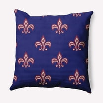Simply Daisy 20" x 20" Fleur de Lis Decorative Throw Pillow, Indigo Blue