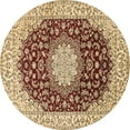 thumbnail image 1 of Ahgly Company Indoor Round Medallion Brown Traditional Area Rugs, 3' Round, 1 of 4