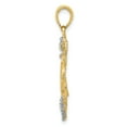 thumbnail image 2 of Real 14kt Two-Tone With Rhodium Anchor With Rope Pendant; for Adults and Teens; for Women and Men, 2 of 4