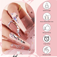 thumbnail image 6 of Makartt 24 Pcs Press On Nails Kit XXL Long, Glue on Nails Acrylic Nail Tips Nude & Pink French Fake Nails 12 Sizes Coffin False Nails with Nail Glue Nail Stick Adhesive Manicure for Nail Art Salon, 6 of 15