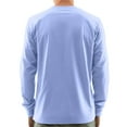 thumbnail image 3 of Homeyce Henley Shirt for Men Long Sleeve Button Shirts Lightweight Slim Fit Solid Color T Shirts Stand Collar Big and Tall Top Pullover,Purple L, 3 of 6