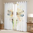 thumbnail image 2 of jejeloiu Boho Dragonfly Curtains Pack of 2 (42x84 Each),Vintage Splash Ink Curtains Blackout For Girls Women, 2 of 6