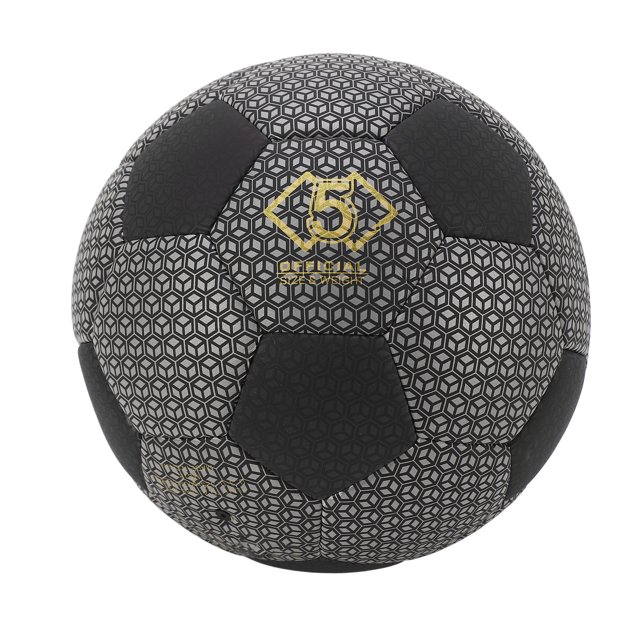 Balón de fútbol reflectante de cuero PU, fútbol reflectante resistente al desgaste duradero para entrenamiento escolar en interiores y exteriores