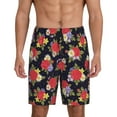thumbnail image 3 of Lsque Red Rose Flower Mens Sleep Pajama Shorts,Short Pajama Pants, Cotton Ultra-Soft Knit-3X-Large, 3 of 9