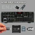 thumbnail image 6 of Sunbuck bluetooth Home Theater Stereo Amplifier Receiver, Peak 2000W HIFI AMP FM/MP3 Radio USB/SD/4-Mic, 2 Tack Output with EQ for Home Theater and Car, 6 of 10