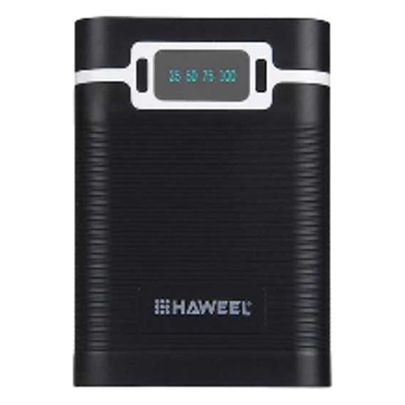 Injueey Box LCD 4-Batteries Estuche de Estuches multifuncionales portátiles recargables con USB Camping Travel Baterías de general Negro