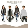 thumbnail image 3 of ASTARIN Winter Women's Cotton Shawl Wrap Poncho Ruana Cape, Cardigan Sweater Open-Front for Spring Fall Winter,Gray&Black, 3 of 8