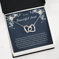 thumbnail image 6 of Personalized Aunt Necklace, Aunt Jewelry, Birthday Gift For Aunt, Present for Aunt, to my beautiful Aunt, Christmas gift for Aunt, two heart necklace, 6 of 8