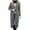Gray, variant on Aoochasliy Womens Cardigan Clothes Knit Mid-length Irregular Lapel Sweater Buttons Cardigan