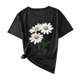 thumbnail image 3 of Camisas de Manga Corta para las Mujeres Moda Casual Impresión Cuello Redondo Suéter Tee Blusas, 3 of 3