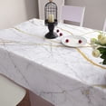 thumbnail image 6 of Marble Tablecloth Waterproof Tablecloths, Gray Gold White Marble Table Cloth Dining Table Cover Cloth for Kitchen Party Outdoor Tabletop Decor, Rectangle Tablecloth 60x84 Inch, 6 of 6