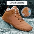 thumbnail image 4 of Yunkctuk Mens Womens Barefoot Shoes Winter, Men's Women's High-top Walking Shoes Snow Boots,Thickened Warm Fur Lined Non-slip Hiking Cotton Boots., 4 of 7
