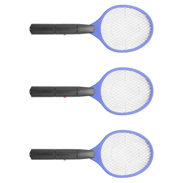 3X Raqueta de Mano Operadas Baterias Palmeta Matamoscas para Mosquito Electrico Matador Palmeta Matamoscas para Mosquito Mosca Insecto Parasito Jardin Casa