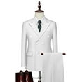 thumbnail image 1 of Pants for Men Double Breasted Pocket Long Sleeve Lapel Suit Set Multi Color Groom, 1 of 6