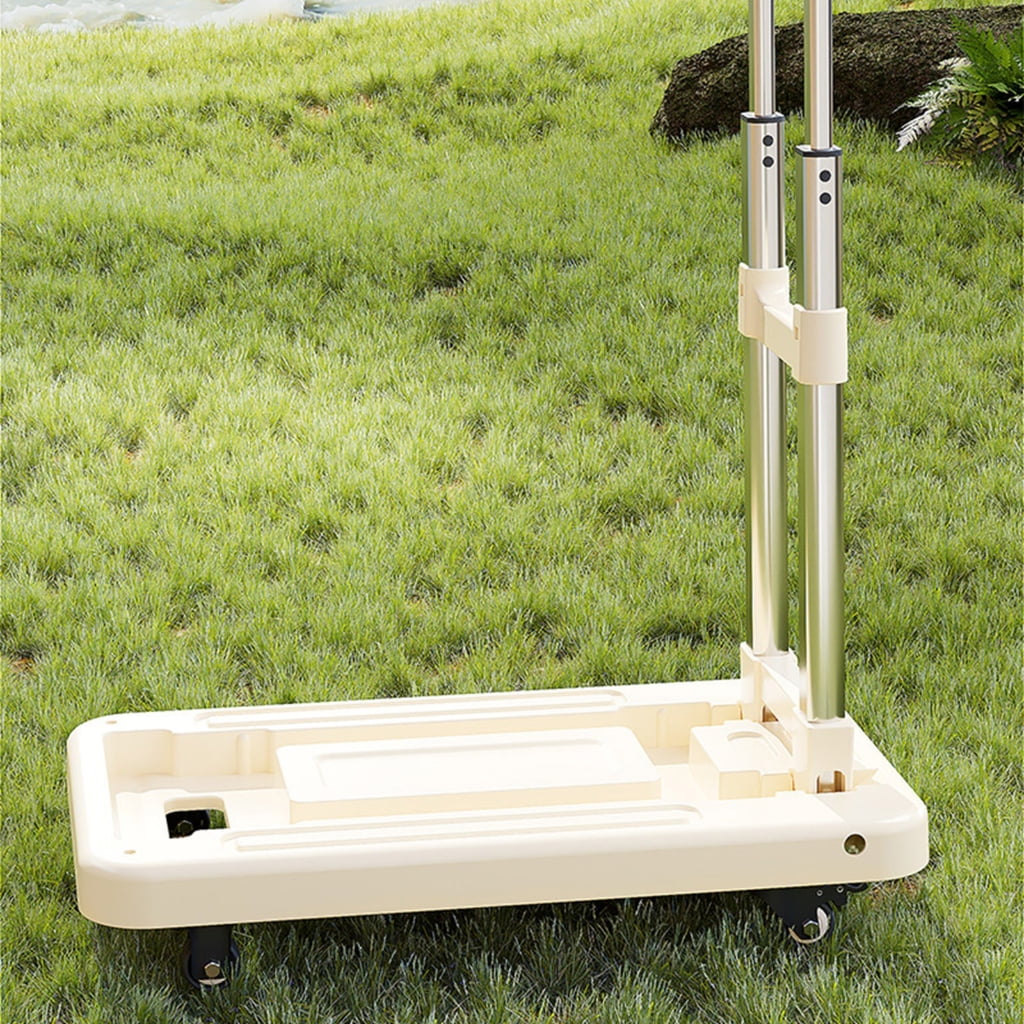 Heavy Duty Aluminum Hand Truck Small Folding Cart Garden Trolley for Airport Travel Outdoor Moving with Shockproof Wheel