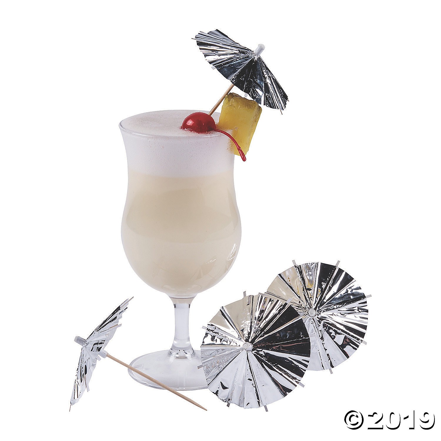 Silver Drink Umbrellas