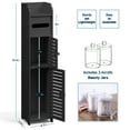thumbnail image 5 of Nestl Bathroom Storage Organizer - Floor Standing with Shelves - Includes 2 Apothecary Jars - Tall Bathroom Storage Cabinet for Toilet Paper, Towel & Other Bathroom Storage Accessories - Black, 5 of 7