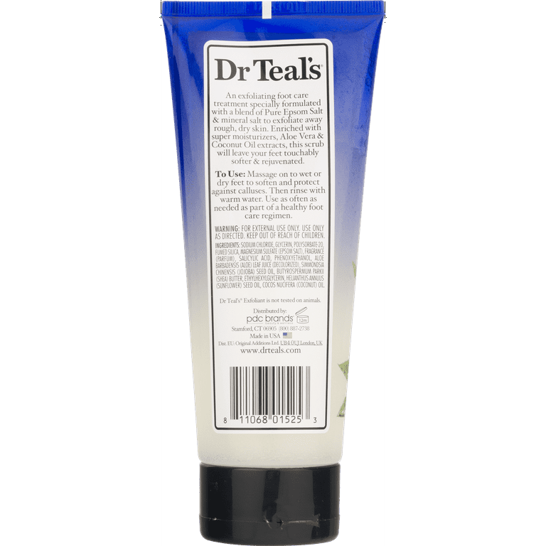 Dr Teal's Gentle Exfoliant With Pure Epson Salt Gentle Exfoliant with Pure Epsom Salt Softening Remedy with Aloe & Coconut Oil (Unisex) By Dr Teal's - 6 oz Dr Teal's Gentle Exfoliant With Pure Epson Salt Gentle Exfoliant with Pure Epsom Salt Softening Remedy with Aloe & Coconut Oil (Unisex) By Dr Teal's - 6 oz