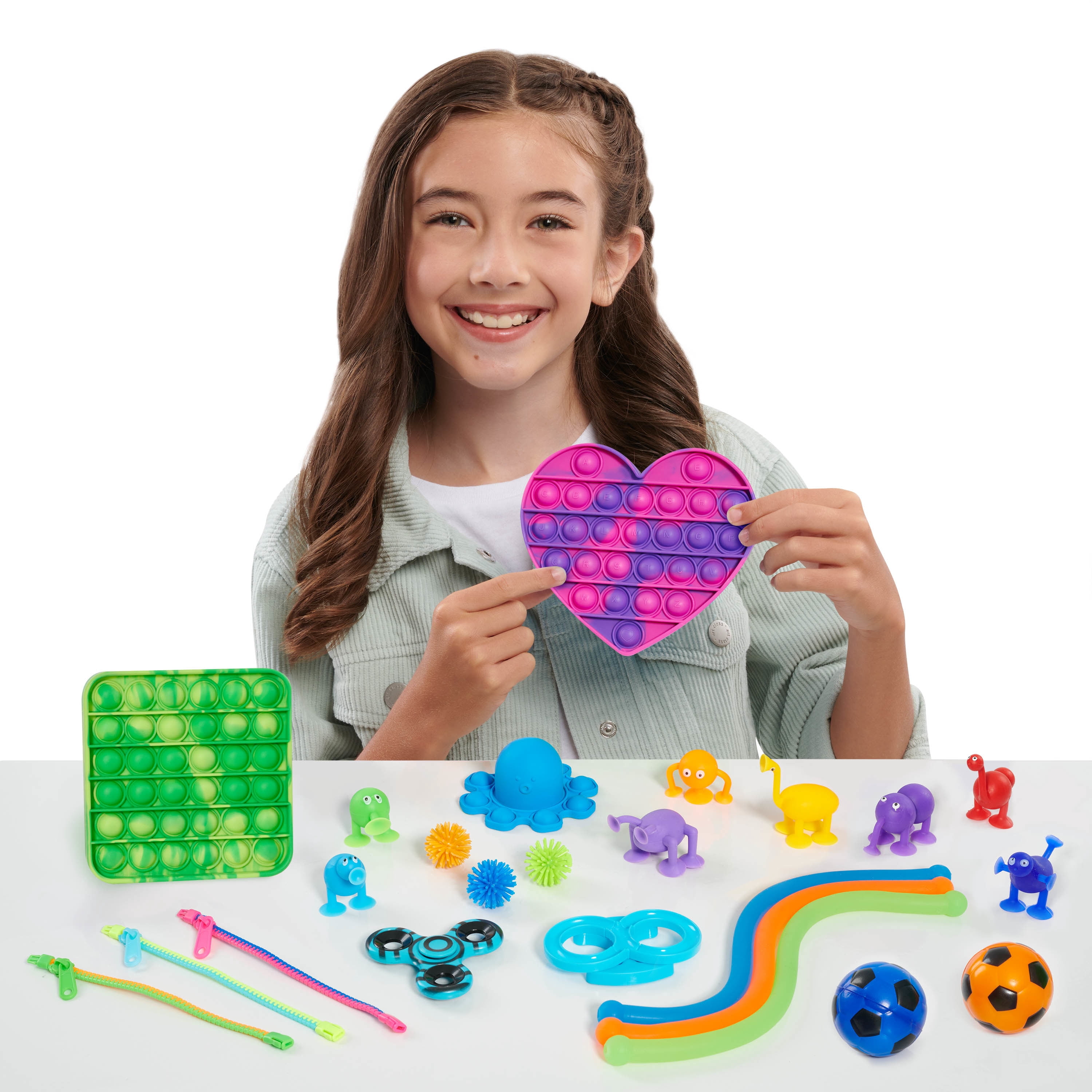 Deluxe Fidgetz Fun Box, Sensory Toys for Kids and Adults, Anxiety and Stress Relief Toys,  Kids Toys for Ages 3 Up, Gifts and Presents
