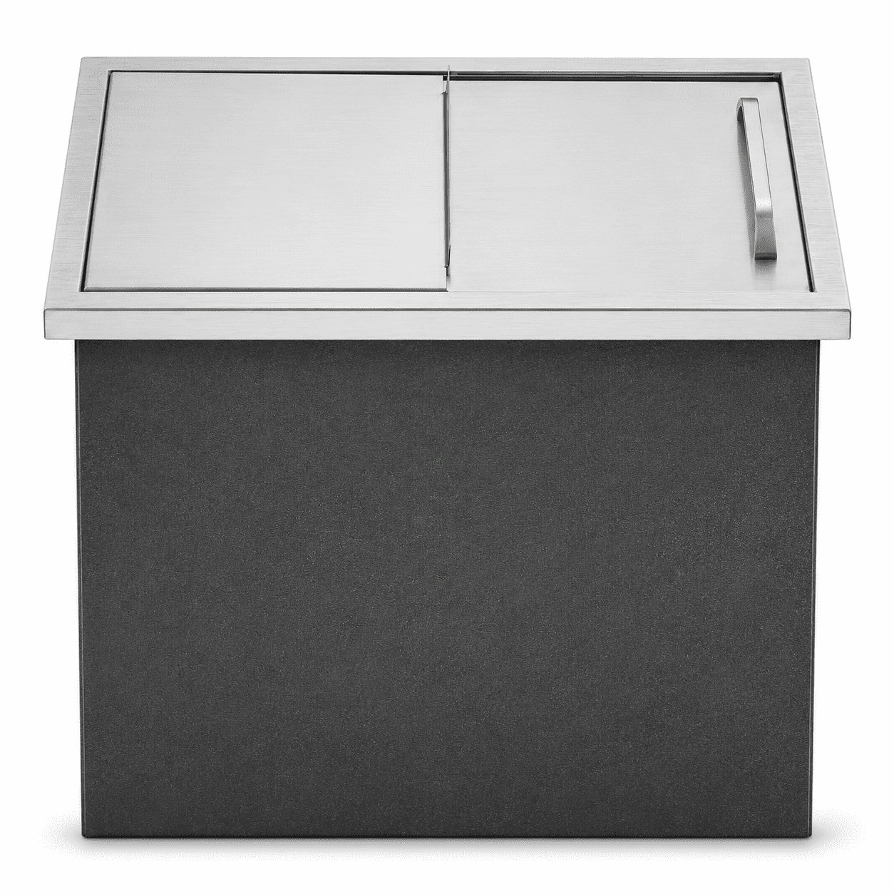 Drop-In Ice Chest, Stainless Steel Ice Storage Box with Sliding Lid and Drain Hose, Ice Bin for Chilled Wine, Beer, Beverage (18 x 12 x 14.5 Inches)