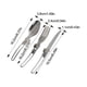 thumbnail image 3 of Sonducket Juego de 3 cucharas para acampar, tenedor plegable para comer, rebanador de transporte de acero inoxidable, vajilla de pesca para Kits de desorden para acampar, 3 of 6