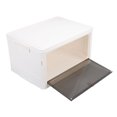 thumbnail image 4 of Caja de almacenamiento plegable apilable de gran capacidad, transparente, con ventana y tapa, para dormitorio y armario, M, 4 of 14