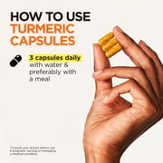 Gya Labs Turmeric Curcumin Capsules with Black Pepper - 80 Count - 95% Curcuminoids for Joint & Mobility Support & Active Living - Non-GMO, GMP Formula