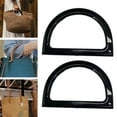 thumbnail image 4 of Runquan 2 Pcs Poignées de Sac à Main pour Femmes Ceinture de Remplacement DIY Fait Main pour Sac à Main Noir Forme D, 4 of 8
