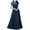 ' ! Navy Blue, variant on Chiffon Dress Chiffon Stitching Lace Dress Bridesmaids Evening Gowns Women