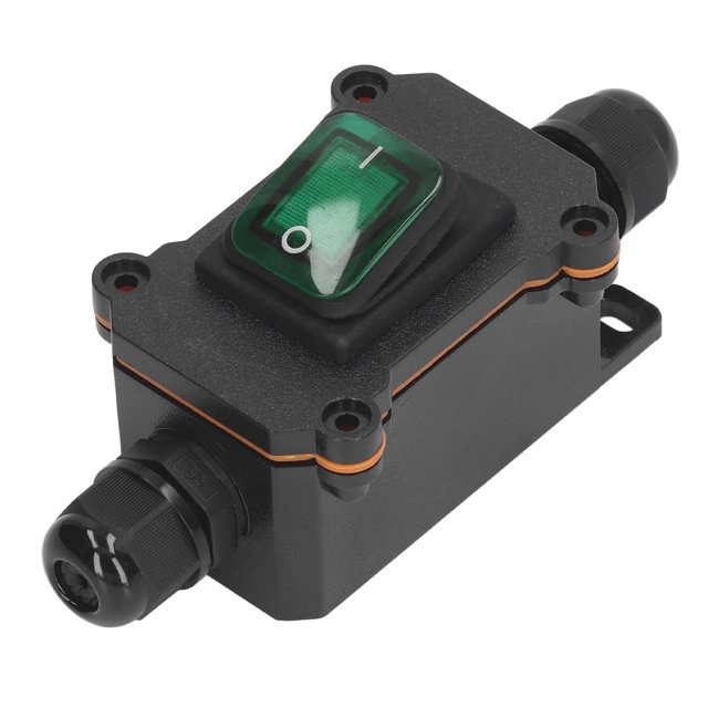 Interruptor De Palanca Al Aire Libre, Interruptor De Cable En Línea 2 Posiciones PA66 PC 25A 4 Pines IP65 Para Patio