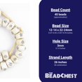 thumbnail image 3 of The Bead Chest Carved White Bone Beads - Full Strand of Fair Trade Artisanal African Beads (Tic-Tac-Toe), 3 of 3