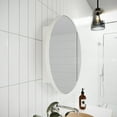 thumbnail image 5 of Glass Warehouse SC1-R-28-SB Juno 28" X 28" Framed Single Door Medicine Cabinet - Brass, 5 of 7