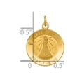 thumbnail image 3 of 14k Polished and Satin Solid Our Lady of Loreto Medal Round Charm XR343, 3 of 4