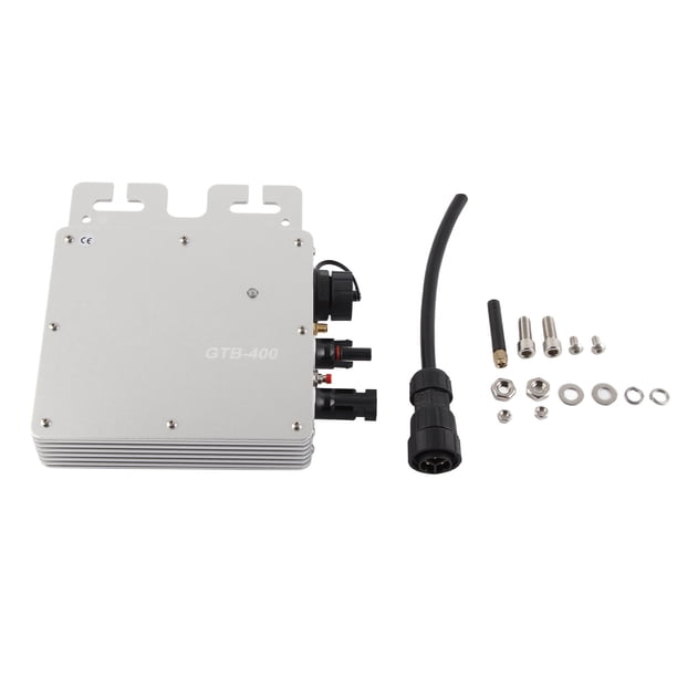 Uadme Inversores de conexión a Red, Controlador de inversor Micro Solar MPPT Control WiFi Micro inversor de conexión a Red Solar 230 V, inversores de conexión a Red de energía Solar y eólica(Plata)