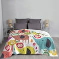 thumbnail image 6 of XMXT Flannel Throw Blanket for Couch, Colorful Cartoon Elephant Bed Sofa Decor Blankets for Home Bedroom, 80 x 60 inches, 6 of 9