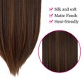 thumbnail image 7 of Youloveit Hair Miracle Wire Hair Extensions - Invisible Hidden Elastic Miracle Wire Secret Hairpiece for Women Synthetic Straight Hair Extensions, Ash Brown 8#, 22 Inch, 7 of 7