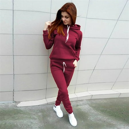 

Womens Suit Sets Women BlacklesSolid Color Sets Zipper Wear Lounge Wear Suit Sport Set Tops+Pants Stylish Clothing