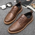 thumbnail image 1 of Zapatos casuales de cuero para hombre, zapatos de primavera para hombre, zapatillas retro británicas, zapatos de moda de estilo coreano, ropa de trabajo, zapatos que combinan con todo, 1 of 5