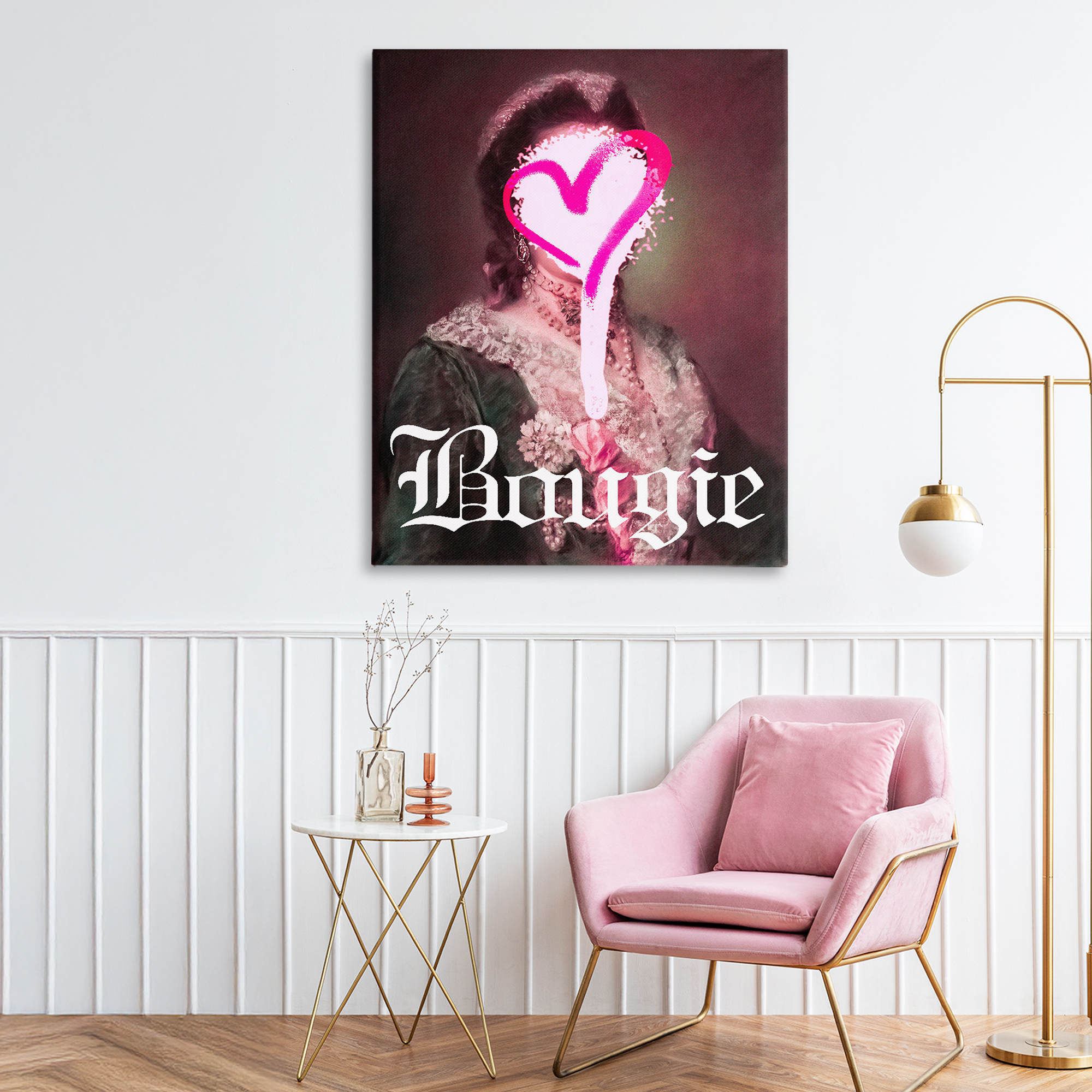 Bougie Classical Portrait Canvas Wall Art, design by Lil' Rue