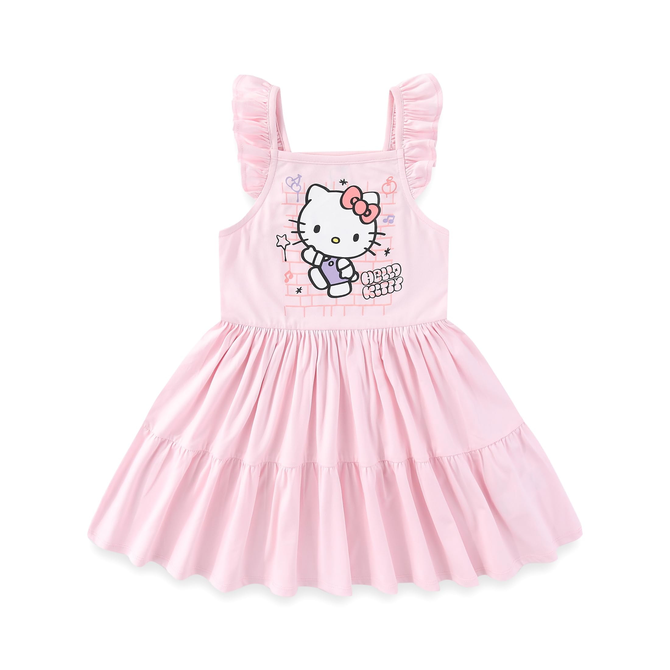 Sanrio Hello Kitty Two Girls Dresses for (Girls), 2 Pack, Sizes 2T-8